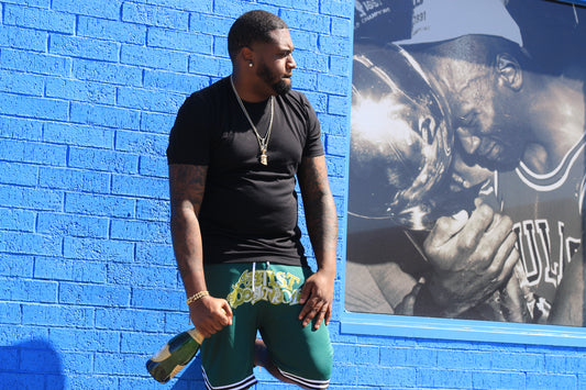 AC Champagne Green Basketball Shorts