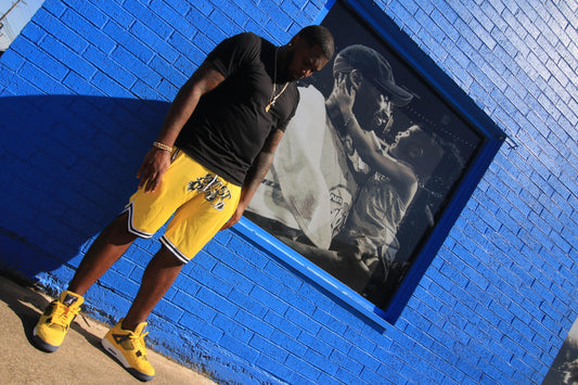 AC Vibrant Yellow Basketball Shorts
